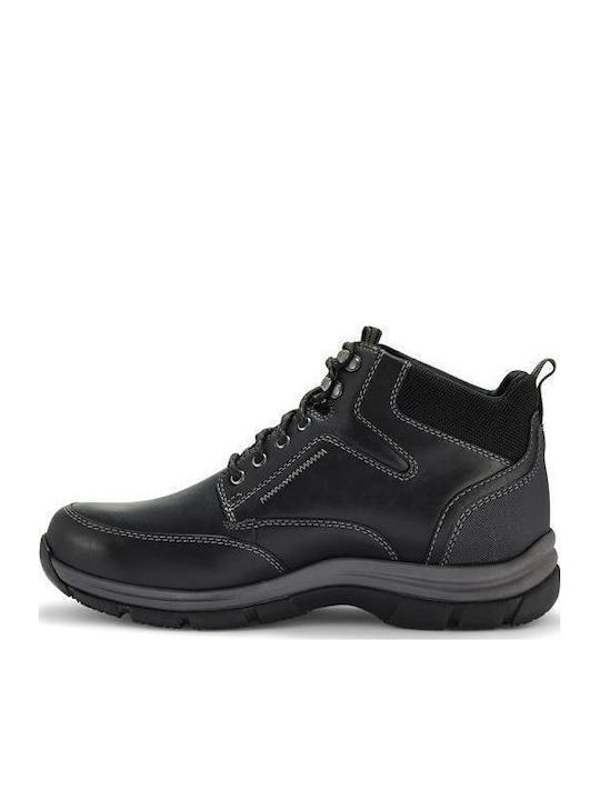 Leather Black Men's Boots Waterproof