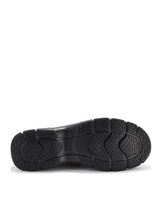 Leather Black Men's Boots Waterproof