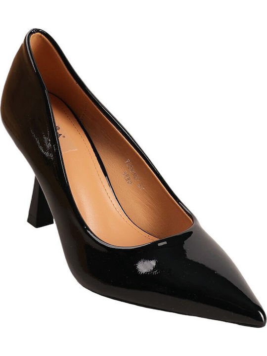 Patent Leather Stiletto Black High Heels