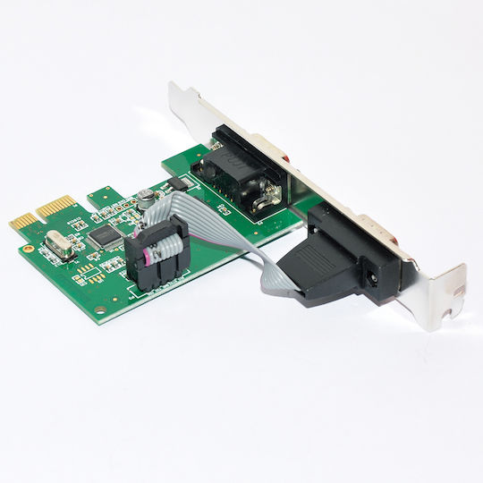 Κарта PCIe в 2 порта RS232 DB9 Сериен Serial