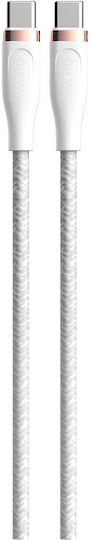Devia USB 2.0 Cable USB-C male - USB-C 60W PD Λευκό 1.5m NO-DVCB-387647