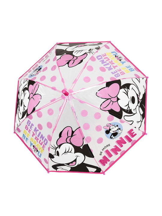 Rain Kids Curved Handle Umbrella Pink