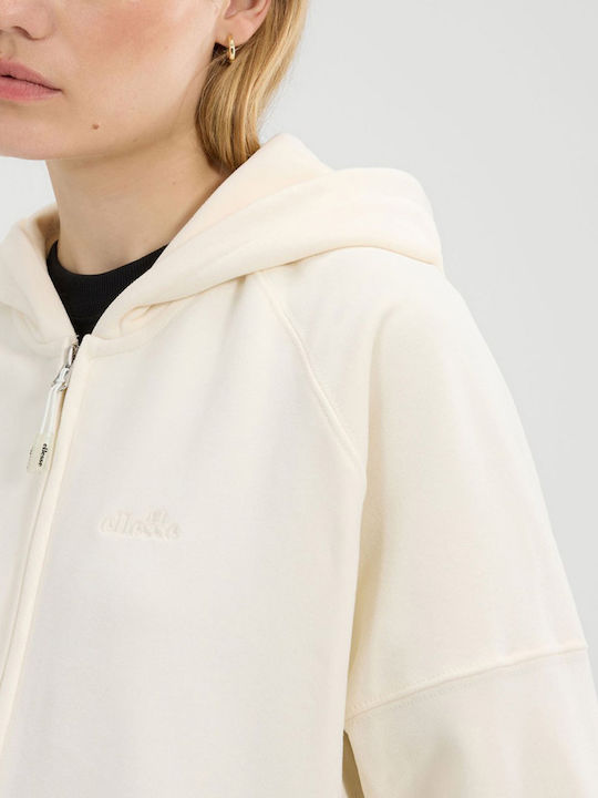 Pianella Long Women's Sweatshirt Jacket Hooded Ecru
