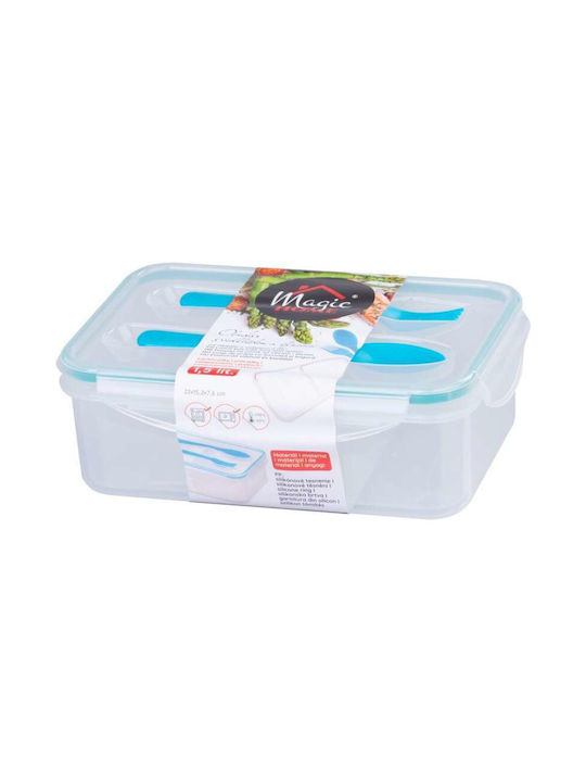 Plastic Lunch Box Blue 1500ml