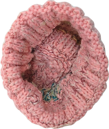 Beanie Γυναικείος Σκούφος Πλεκτός σε Ροζ χρώμα