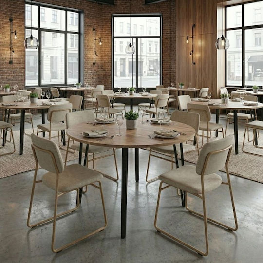Zeno Rund Tisch Speisesaal aus Massivholz 110x110x73.5cm
