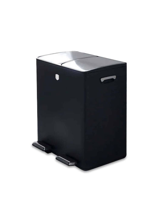 Berlinger Haus Waste Bin Waste Plastic with Pedal Black 1pcs