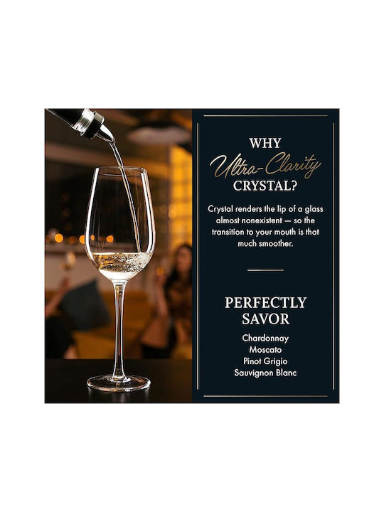 Elixir Set de pahare pentru Vin Alb din Cristal 530ml 4buc