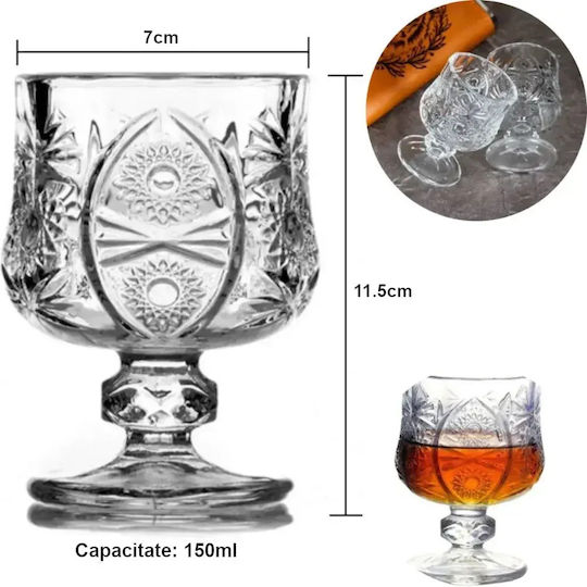 Set de pahare pentru Vin Alb din Sticlă 150ml 6buc