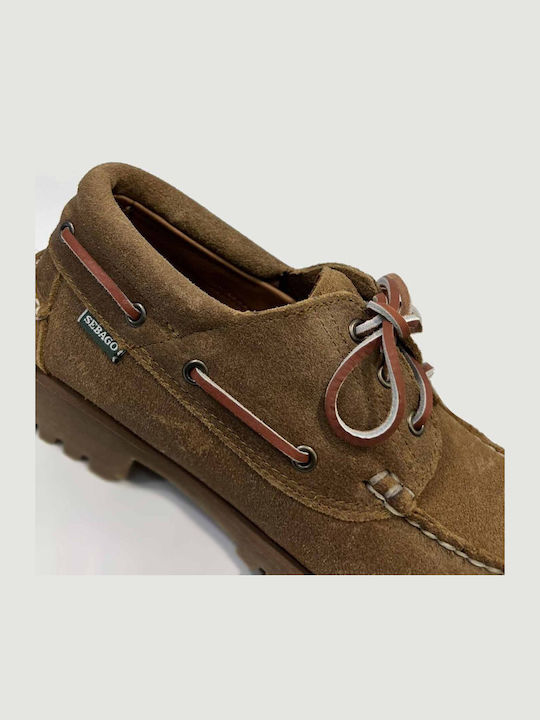 Suede Ανδρικά Loafers σε Καφέ Χρώμα