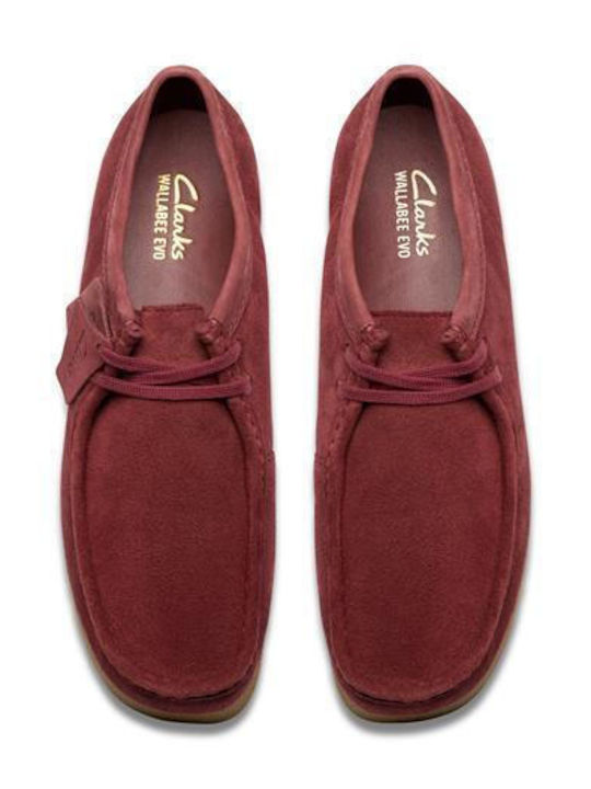 Wallabee Evo Men's Suede Moccasins Burgundy