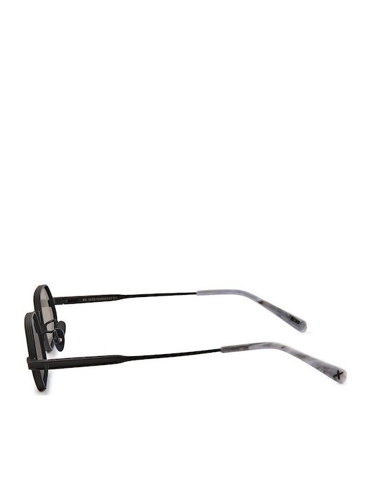 Oscar & Frank Herren Sonnenbrille mit Schwarz Metall Gestell und Schwarz Linse 499881
