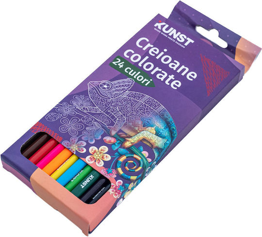 Set De Creioane Colorate Multicolore 24 Bucăți