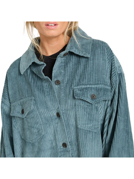 Winter Ocean Women's Long Sleeve Shirt Blue