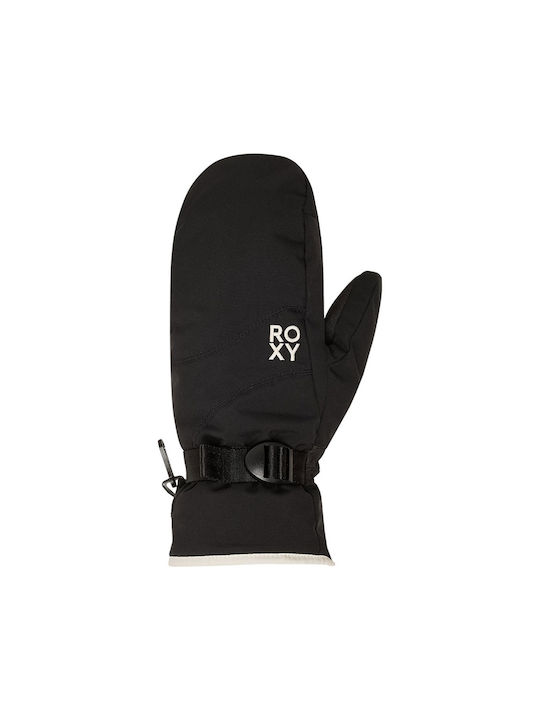 Roxy Jetty Solid Mittens Γυναικεία Γάντια Σκι & Snowboard Μαύρα