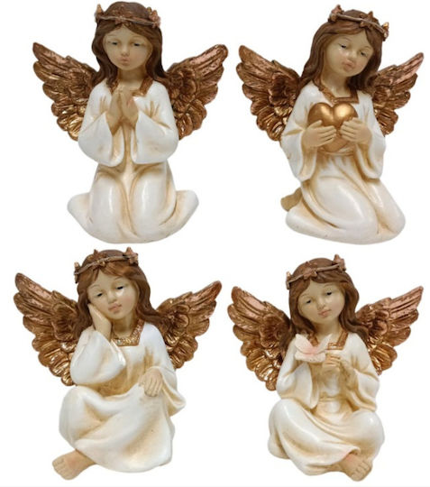 Christmas Figure Illuminated White Ceramic Cherub 17cm 4 Designs