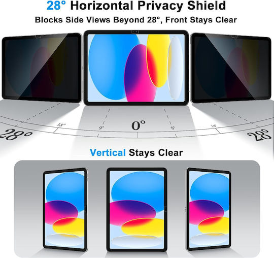 Folie Tempered Glass Privacy Pentru Apple iPad A16 11 Inch 2025 10.9 Inch 2022 Sticlă Securizată