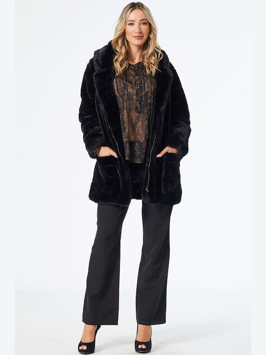 Women's Short Fur Black