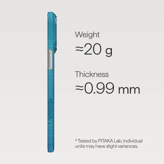 Magsafe Handyhülle Iphone 17 Pro Max Pitaka Ultra Slim Klar Blau Hülle Blau