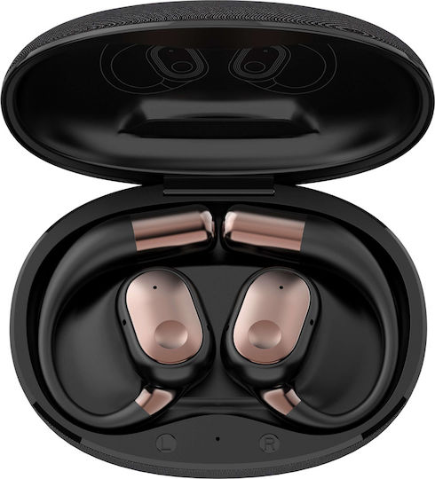 Ldnio T11 Open Ear Bluetooth Handsfree Ακουστικά με Αντοχή στον Ιδρώτα και Θήκη Φόρτισης Μαύρα