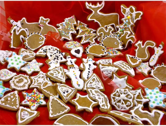 Set 15 Weihnachts-Keksausstecher Metallisch Gingerbread & Cookies