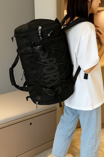 Playful Bags Σακ Βουαγιάζ Μαύρο Υφασμάτινο Μ60xΠ26xΥ30εκ.