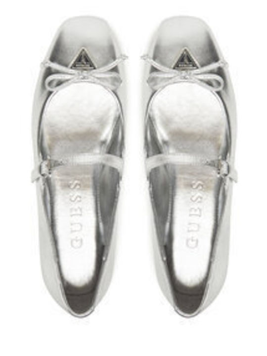 Damen Ballerinas in Silber Farbe