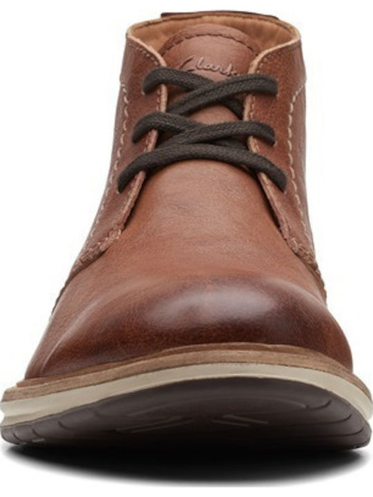 Mid Tan Men's Leather Casual Shoes Brown