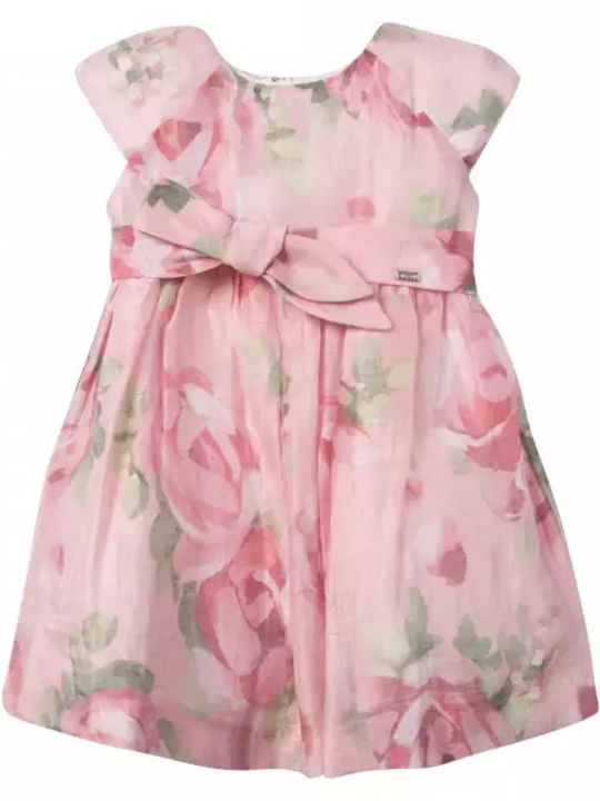 Rochie pentru Copii Mâneca scurta Din tul Floral Roz