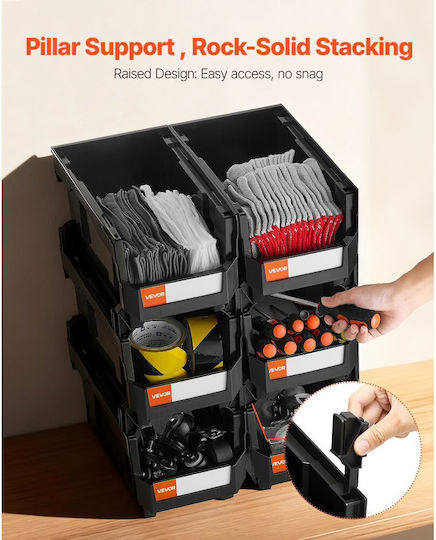 Vevor Plastic Tool Bin Organiser W37.7xD21.5xH18cm