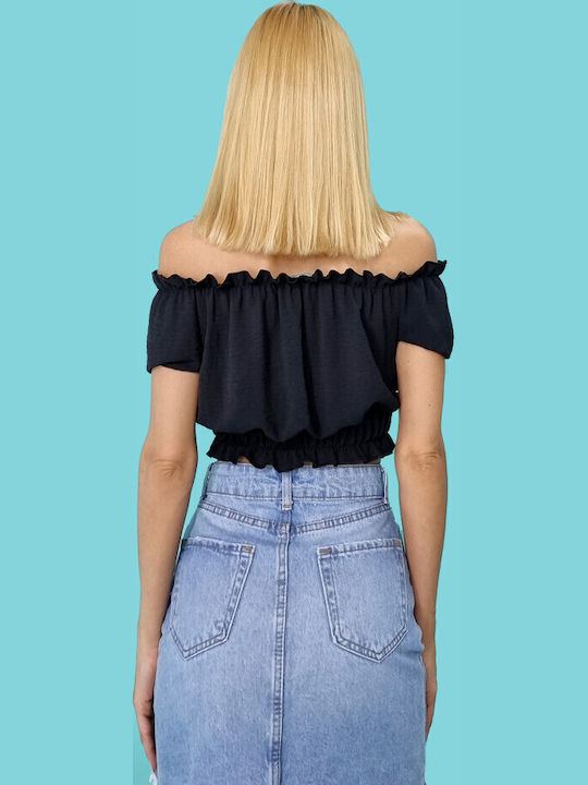 Women's Blouse Corset Off-Shoulder Black