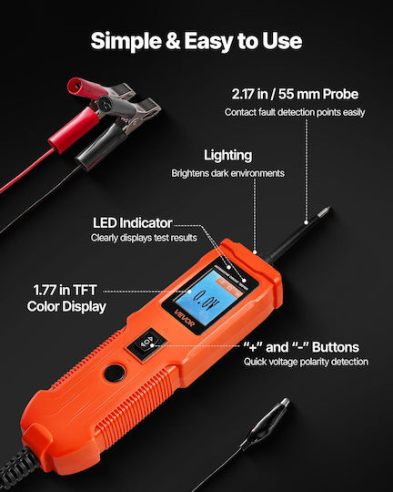 Vevor Voltage Tester DLXQCDLCSYKCO4QL7001V9 DC 65 - 65V