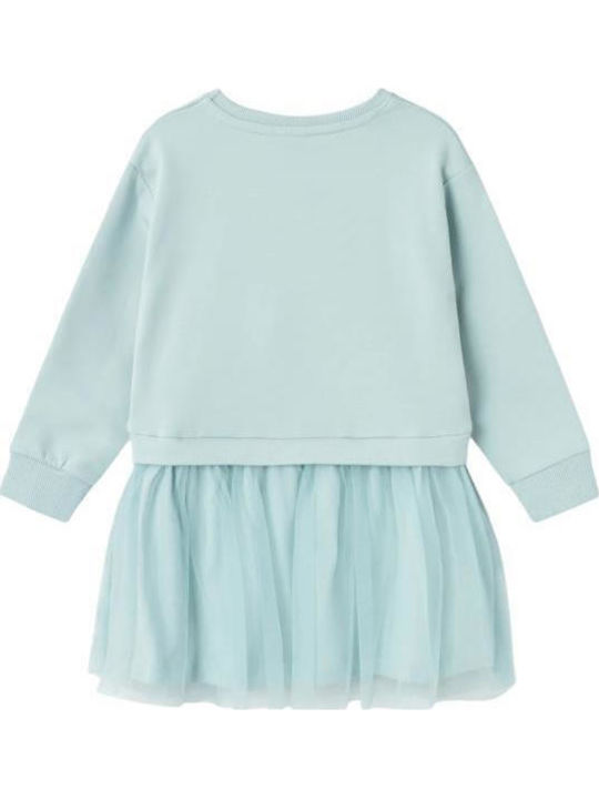 Children's Dress Long Sleeve Tulle Mint