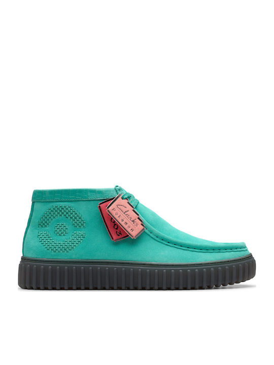 Clarks Torhill Δερμάτινα Ανδρικά Casual Παπούτσια Τιρκουάζ