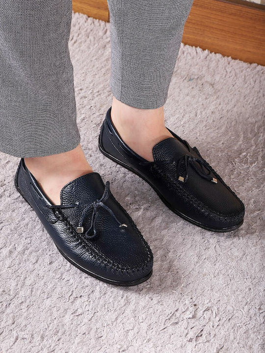 Leder Herren Mokassins in Schwarz Farbe