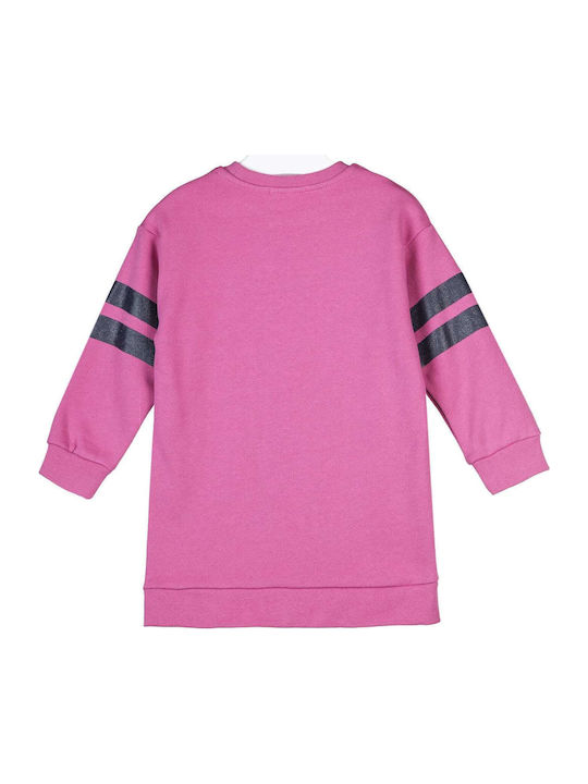 Kids Sweatshirt Long Sleeve Fuchsia Dress