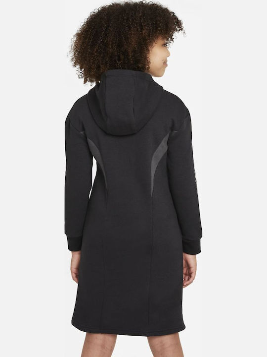 Air Kinderkleid Mädchenkleider Langärmelig Schwarz
