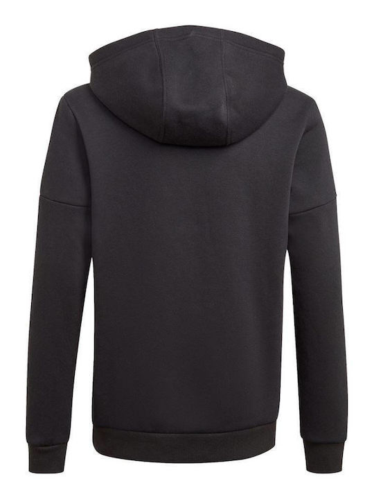 Fleece Παιδικό Φούτερ με Κουκούλα και Τσέπες Μαύρο Badge of Sport