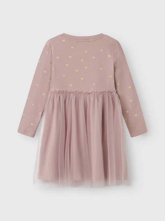 Children's Dress Long Sleeve Tulle Mauve