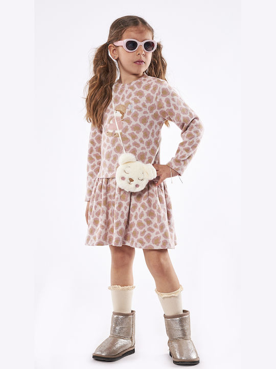 Kinderkleid Langärmelig Geprüft Set mit Accessoires Rosa