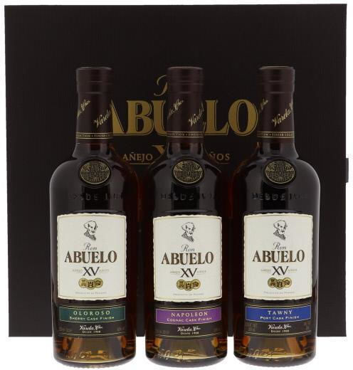 Abuelos Rum Anejo XV Anos Finish Collection (Napoleon, Olorosso,Tawny) 40% 3pcs 200ml RU9900397
