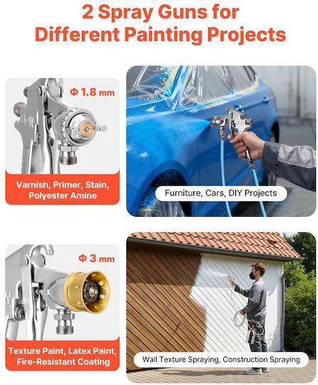 Vevor Under Tumbler Air Spray Paint Gun 6.4mm PQYLGOXCGKSDZDMT6001V0