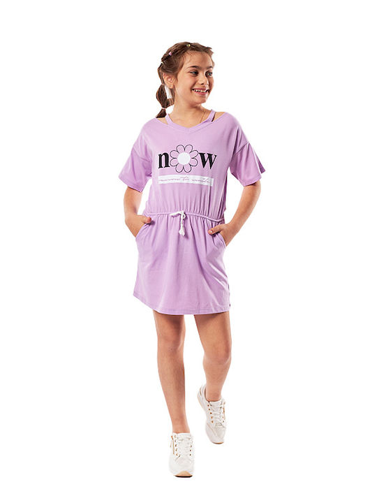 Kinderkleid Kurzärmelig Flieder