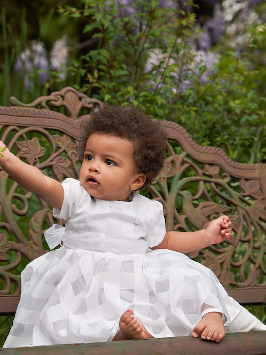 Kinderkleid Kurzärmelig Tüll Weiß