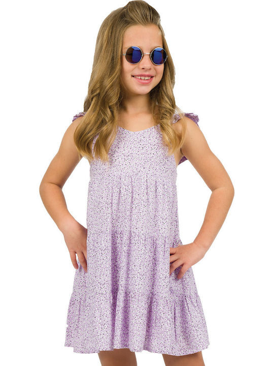 Kinderkleid Ärmellos Flieder