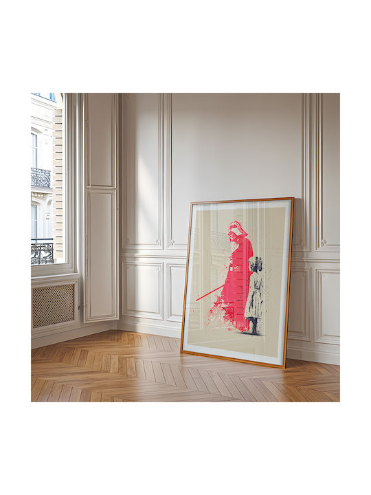 Poster Star Wars Darth Vader Banksy Art Mv304 21cm X 30cm White Frame Pvc