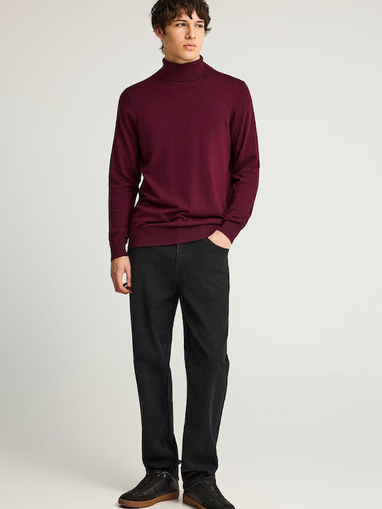 Langarm Burgundischer Pullover
