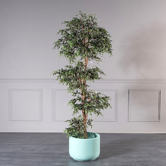 Supergreens Pot Ceramic Green Open 43x43cm.