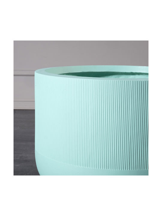 Supergreens Pot Ceramic Green Open 35cm.