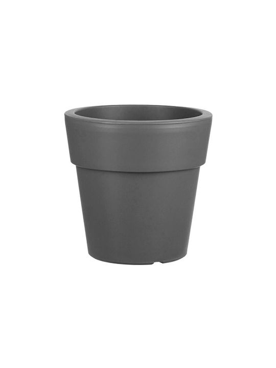 Et Plast Αναΐς Γλάστρα Πλαστική Ανθρακί 25x25x24εκ.